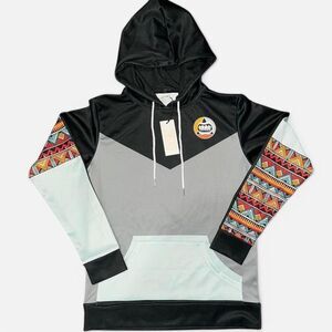 NWT TrillxLux Limited Edition Streetwear Black / Grey Tribal Aztec Rare Hoodie